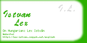 istvan lex business card