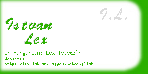 istvan lex business card